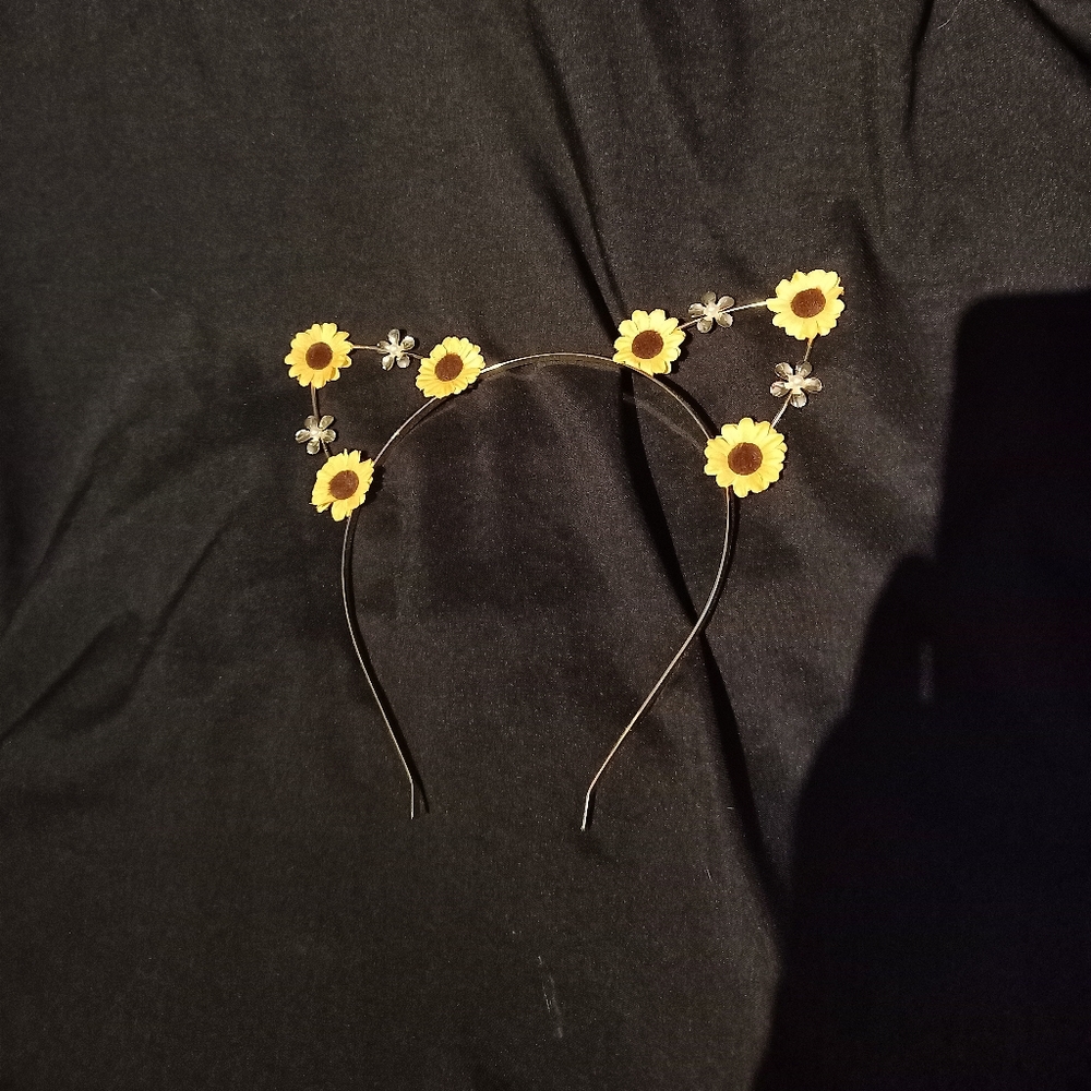 Floral Cat Ear Headband